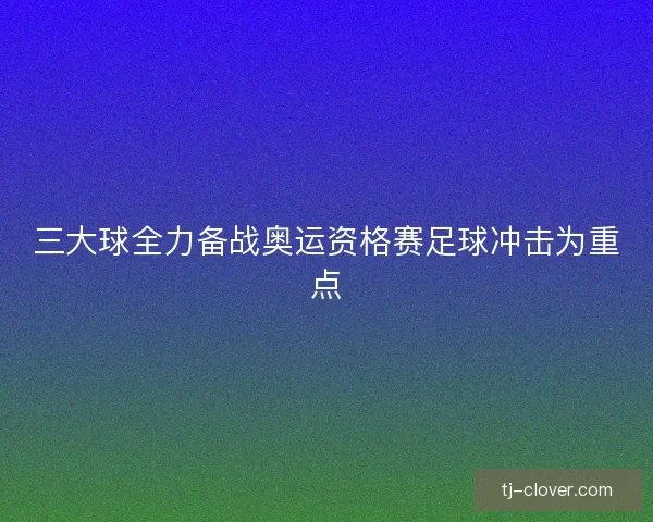 三大球全力备战奥运资格赛足球冲击为重点